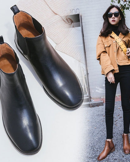 Sleeve Solid Color All-match Comfortable And Warm Short Boots