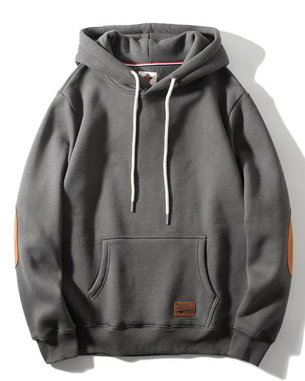 Thick Warm Affixed Cloth Embroidered Hoodie Coat