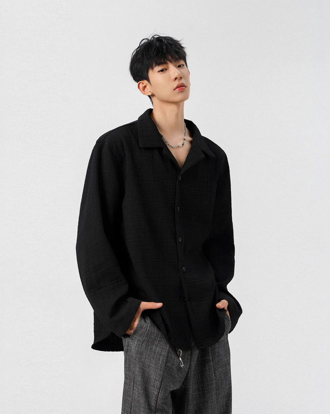 Men's Fashion Brand Jacquard Design Casual Shirt