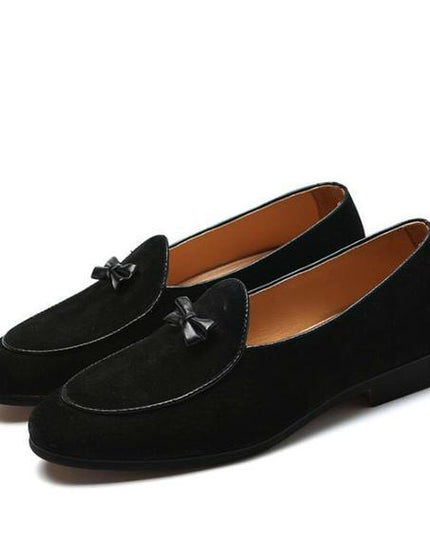 Men's leather shoes personality butterfly tassel fashion leather peas shoes