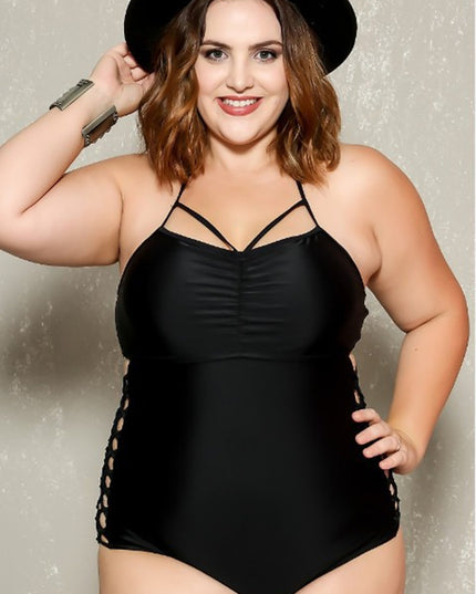 Plus size one-piece swimsuit