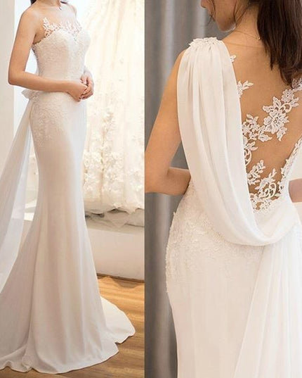 Mid-waist Dream See-through Super Fairy Light Wedding Dress