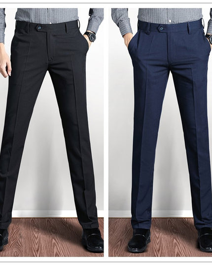 Youth Slim Straight Four-Sided Stretch Trousers