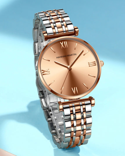 Women's Solid Stainless Steel Band Watch