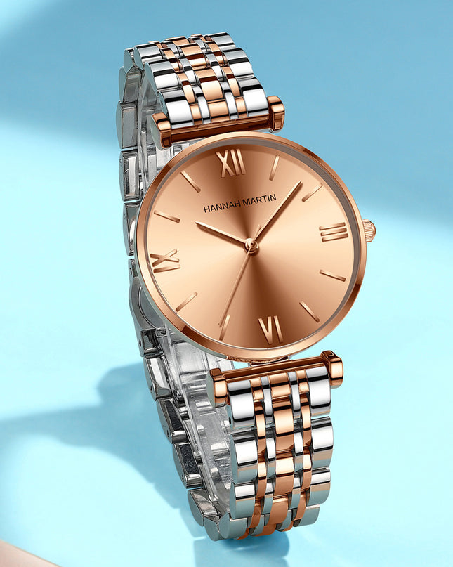 Women's Solid Stainless Steel Band Watch