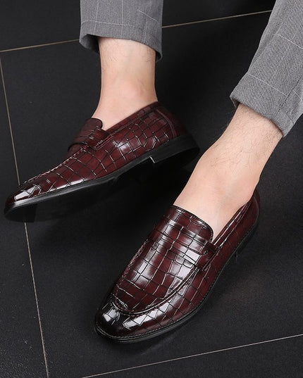 Fashion Pattern Men's Set Foot Casual Leather Shoes