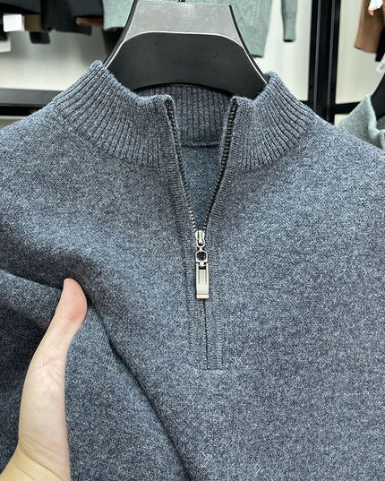 Casual Half Zipper Thermal Knitwear Coat