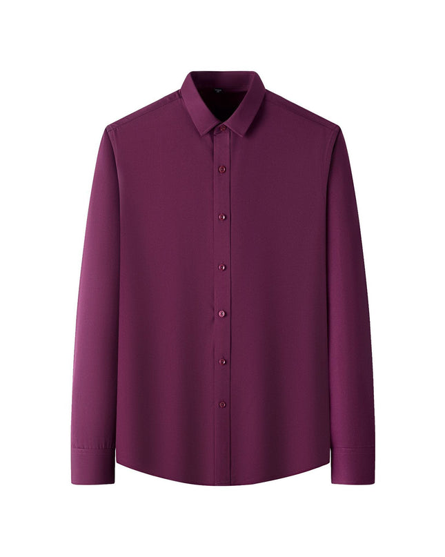 Plus Size Full Elastic Force Shirt Men's Long Sleeve
