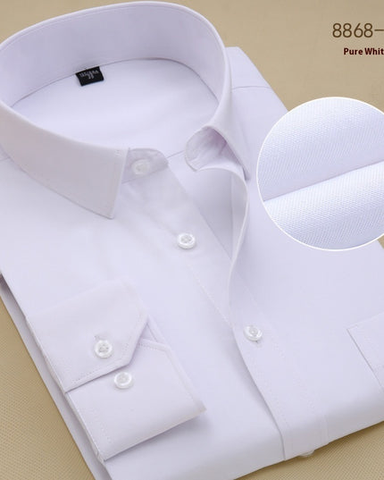Men's Black Shirt Long Sleeve Shirt Business Slim Fit