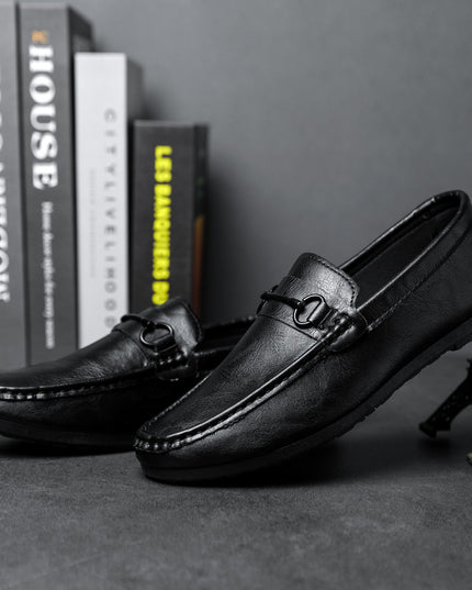 Casual Men's Solid Color Synthetic Leather Shoes