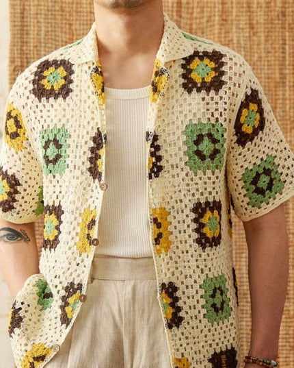 Lightweight Knitted Sweater Short Sleeve Casual Loose Cardigan