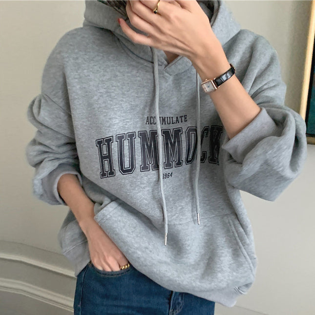 Loose Letter Print Korean Style Fashion Student Jacket Long-sleeved Top