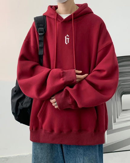 American-style Heavy Hooded Sweater For Boys