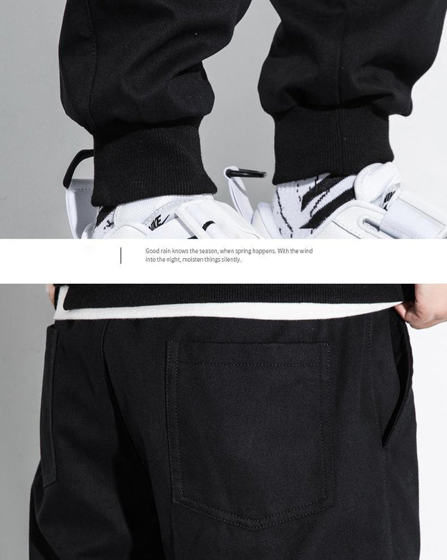 Autumn And Winter M-8 Xl Overalls Men's Loose-Fitting Pants