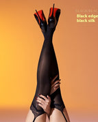 Black Edge Black Socks Shiny