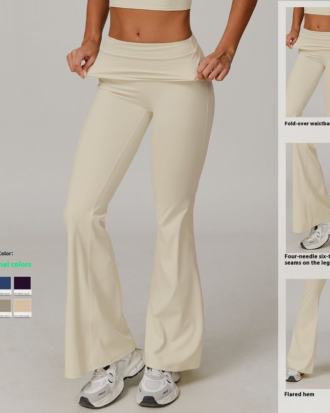 Women's Casual Folding High Waist Yoga Pants