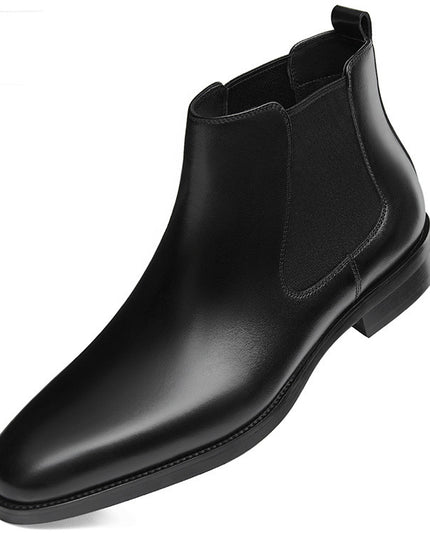 British square head carved ankle boots