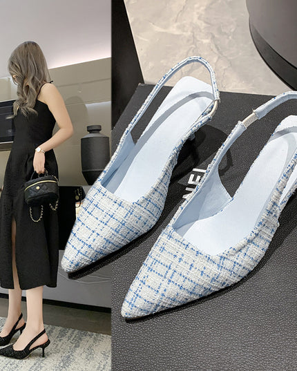 Stiletto Heel Pointed Toe Toe Cap Slingback Sandals Women's Spring And Summer New