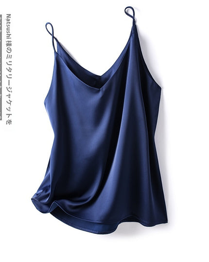 New Satin Pure Color All-matching Vest