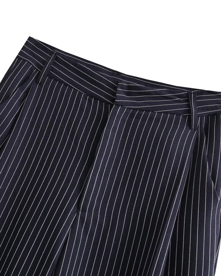 Striped Waist Slim Fit Casual Wide-leg Trousers