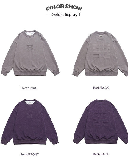 Steel Printed Round Neck Sweater For Men And Women