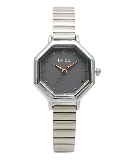 Shaped Woven Mesh Belt Women's Watch