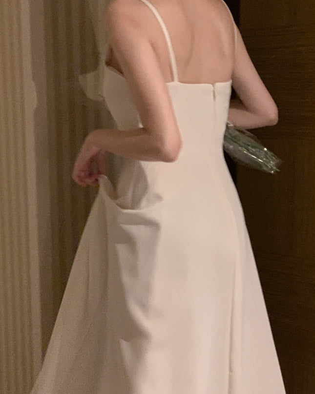 Off-shoulder Sleeveless Waist Slimming Dress