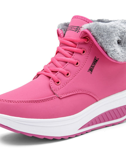 Wedge snow boots