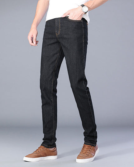 Men's Slim Jeans Business Straight Micro Elastic