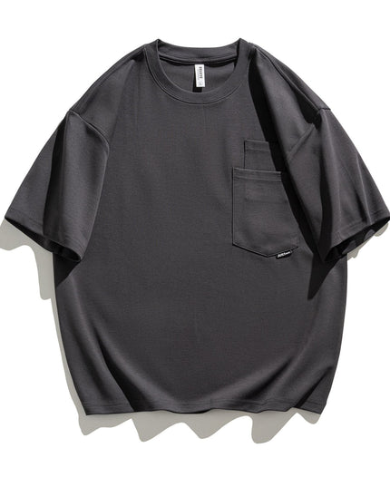 Simple Short-sleeved T-shirt Men's Loose Multi-pocket
