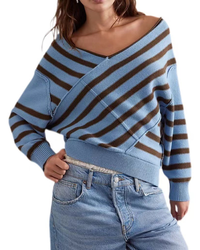 New Off-shoulder Loose Off-shoulder Top Long Sleeve Sweater