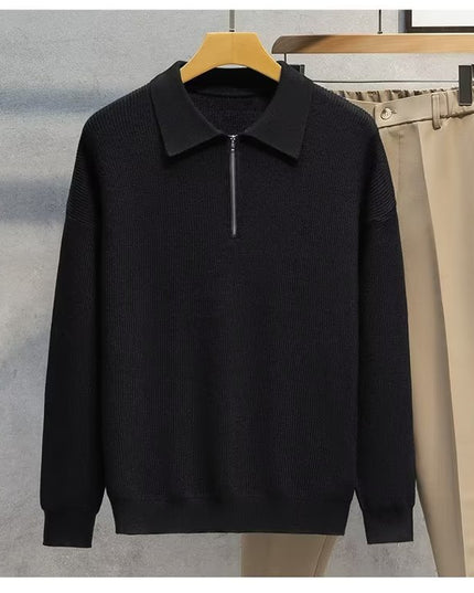 Polo Collar Slim Fit All-matching Base Sweater