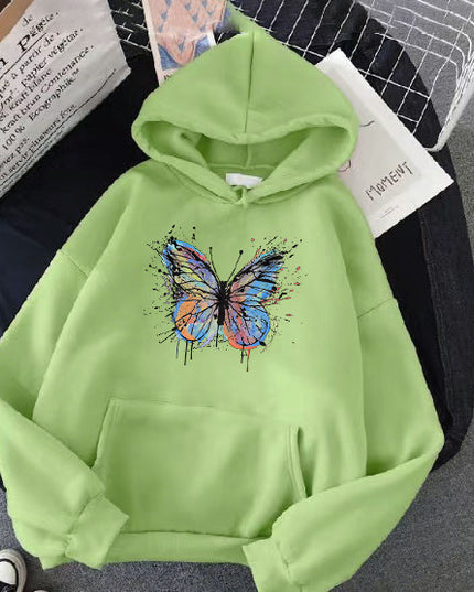 Plus Size Loose Hooded Sweater For Women