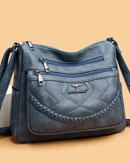 Fashion Shoulder Bag Soft Leather Middle-aged Women's Large Capacity