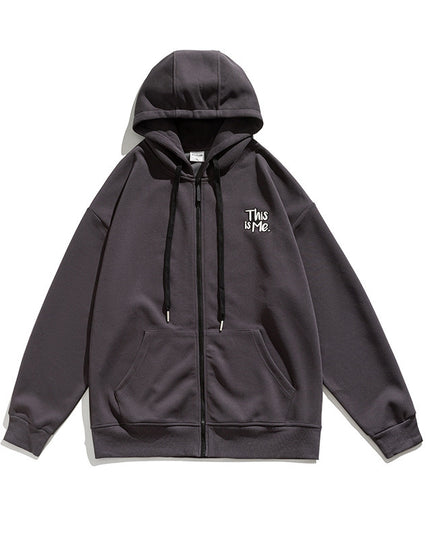 Heavy Embroidery Hooded Cardigan Coat