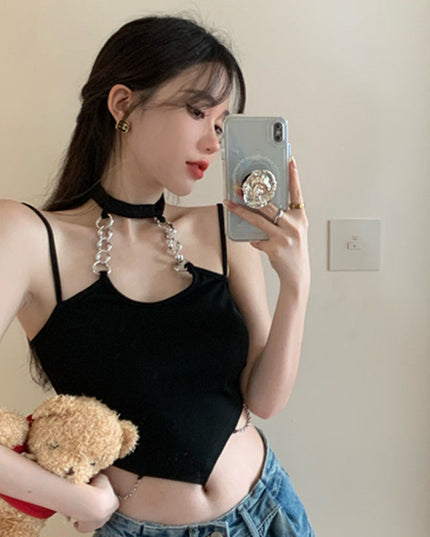 Summer Chain On Neck Hot Girl Sweet Beautiful And Cool Vest