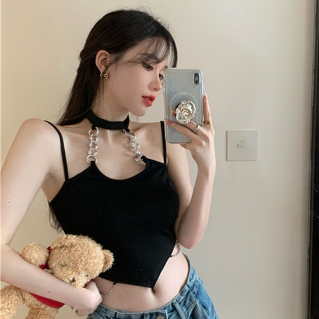 Summer Chain On Neck Hot Girl Sweet Beautiful And Cool Vest