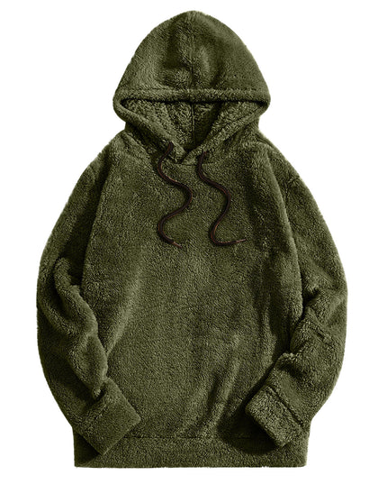 Autumn And Winter Thickening Double-sided Velvet Casual Loose Long-sleeved Hooded Sweater