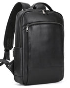 Single Zipper Leather Black