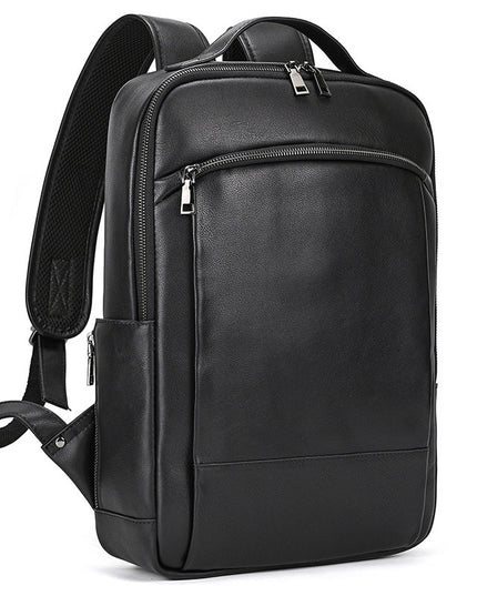 High-end Men's Leather Large-capacity Backpack 16-inch