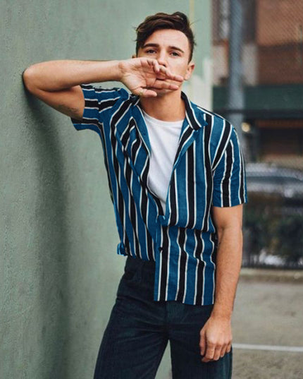 Striped casual men's shirt