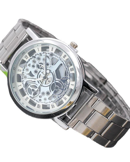 Fashion Non-mechanical Men's Watch Made Of Alloy Hollow Fashion Quartz