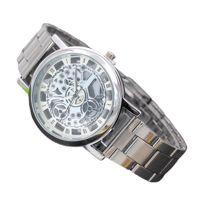 Fashion Non-mechanical Men's Watch Made Of Alloy Hollow Fashion Quartz
