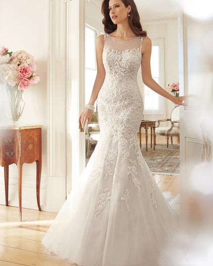 Fishtail Slim Wrapped Sexy Wedding Dress