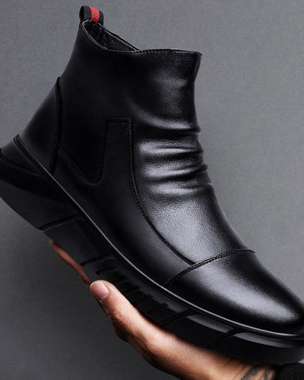 High-top Leather Shoes Casual Leather Bo