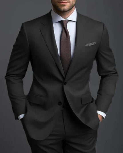 Business Casual Men's Fashion Suit Two-piece Suit