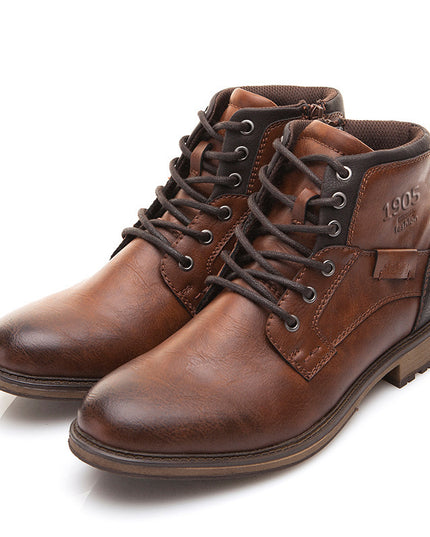 Men's vintage leather Martin boots