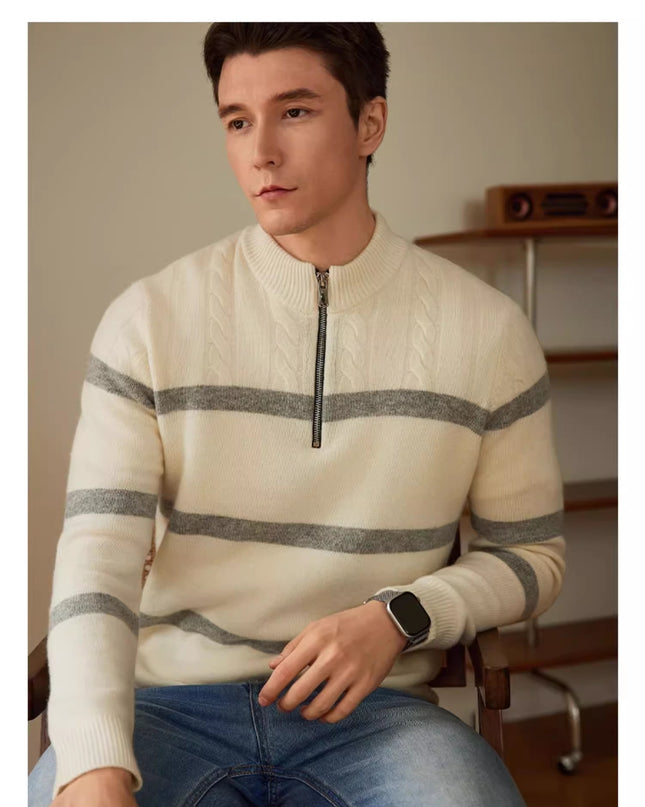 High-end Stripe Warm Knitwear