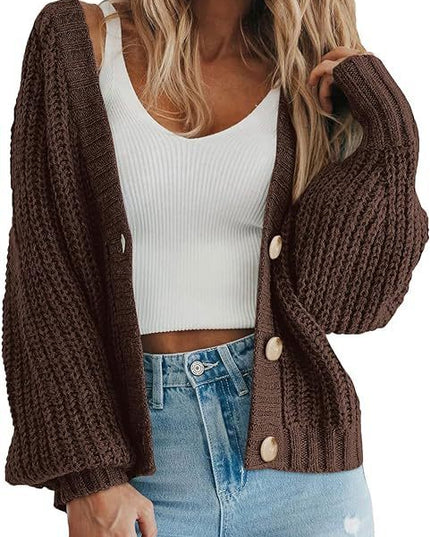 Women's Thick Knitted Cardigan Sweater