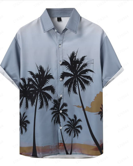 Hawaiian Men's Summer 3D Printed Short-sleeved Shirt
